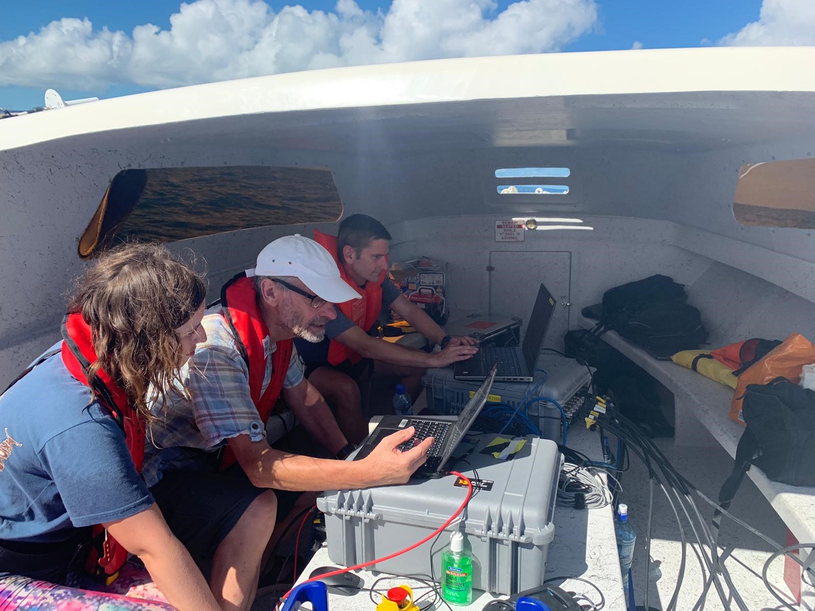 Reviewing Oceanographic Data in real time -Belize 2018